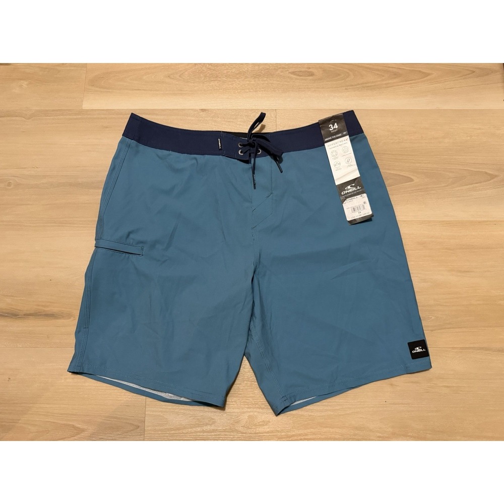 O'Neill Hyperfreak Men's Boardshorts Swim Trunks Size 34 Teal Blue New With Tags